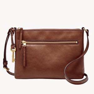 Fossil leather crossbody